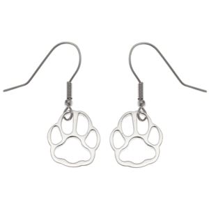 Paw+Print+Fish+Hook+Earrings