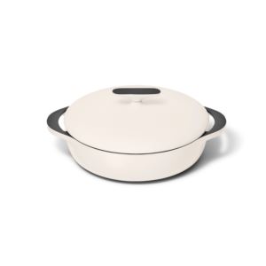 3.5qt+Enameled+Cast+Iron+Braiser+w%2F+Domed+Lid+Cream