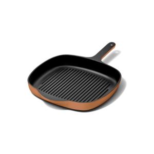 10.5%22+Enameled+Cast+Iron+Grill+Pan+Rust