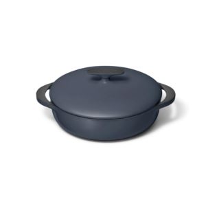 3.5qt+Enameled+Cast+Iron+Braiser+w%2F+Domed+Lid+Dark+Navy