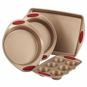 4pc+Cucina+Bakeware+Set+Cranberry+Red