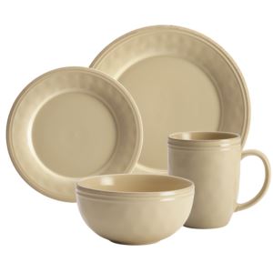 Cucina+16pc+Stoneware+Dinnerware+Set+Cream