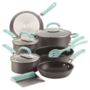 Create+Delicious+11pc+Hard+Anodized+Nonstick+Cookware+Light+Blue