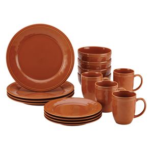 Cucina+16pc+Dinnerware+Set+Pumpkin+Orange