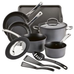 Cook+%2B+Create+11pc+Hard+Anodized+Nonstick+Cookware+Set+Black