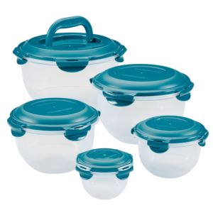 10pc+Nestable+Leakproof+Food+Storage+Set+Teal