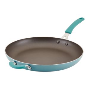 Cook+%2B+Create+14%22+Nonstick+Fry+Pan+w%2F+Helper+Handle+Agave+Blue