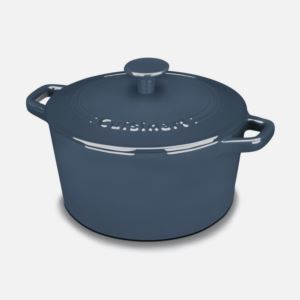 Cuisinart+Chef%27s+Classic+Enameled+Cast+Iron+3+Quart+Round+Covered+Casserole+-+Provencal+Blue