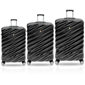 Tucci+STORTO+3pc+Luggage+Set+-+Black