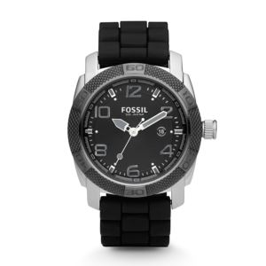 Fossil+Mens+Silicone+Strap+Sport+Watch