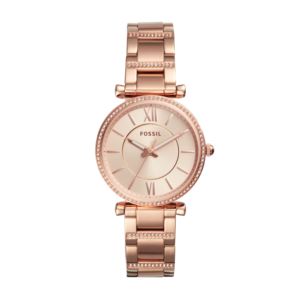 Ladies+Carlie+Rose+Gold-Tone+Crystal+Bracelet+Watch+Rose+Gold+Dial