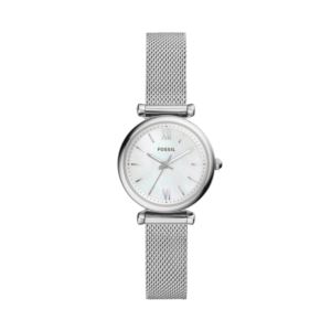 Ladies+Carlie+Mini+Stainless+Steel+Mesh+Watch+Mother-of-Pearl+Dial