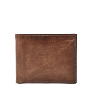 Derrick+RFID+Passcase+Leather+Wallet+Brown