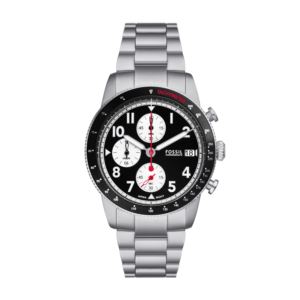 Men%27s+Sport+Tourer+Chronograph+Silver+Stainless+Steel+Watch+Black+Dial