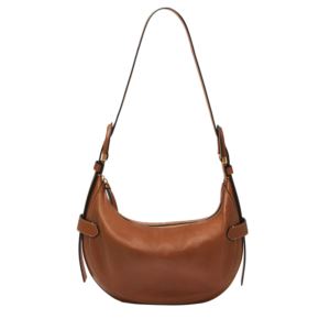 Harwell+Large+Leather+Hobo+Crescent+Bag+Brown