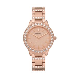 Ladies%27+Jesse+Rose+Gold-Tone+Stanless+Steel+Crystal+Watch+Rose+Dial