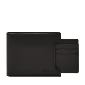 Derrick+Leather+RFID+Sliding+2-in-1+Wallet+Black