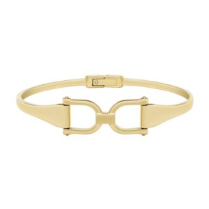 Heritage+D-Link+Gold-Tone+Stainless+Steel+Bangle+Bracelet