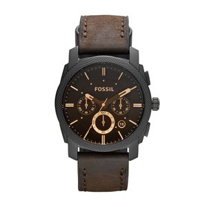 Mens+Machine+Mid-Sized+Brown+Leather+Strap+Watch