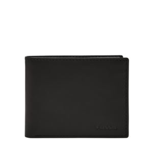 Derrick+RFID+Passcase+Leather+Wallet+Black