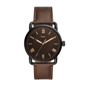 Men%27s+Copeland+Brown+Leather+Strap+Watch+Brown+Dial