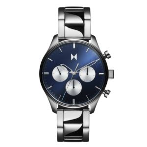 Men%27s+Airhawk+Multi-Dial+Silver-Tone+Stainless+Steel+Watch+Coastal+Blue+Dial