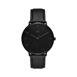 Mens+Legacy+Slim+Panther+Black+Leather+Strap+Watch+Black+Dial