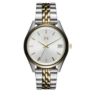 Ladies%27+Rise+Boyfriend+Two-Tone+Stainless+Steel+Watch+Silver+Dial