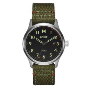 Men%27s+Field+II+Forest+Green+Nylon+Strap+Watch+Black+Dial