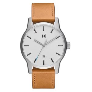 Mens+Classic+II+Camel+Tan+Leather+Strap+Watch+White+Dial