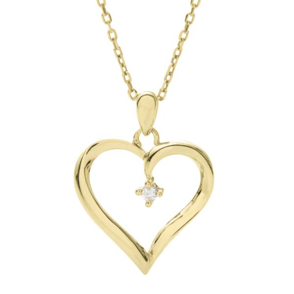 jilco gold floating heart necklace