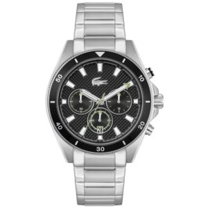 Men%27s+Mainsail+Chronograph+Silver-Tone+Stainless+Steel+Watch+Black+Dial