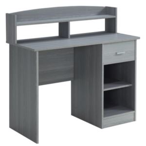 Techni+Mobili+Geno+Office+Desk+with+Hutch-Grey