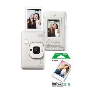 Instax+Mini+LiPlay+Instant+Photo+Hybrid+Bundle+Misty+White