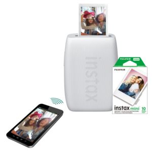 Instax+Mini+Link+3+Smartphone+Printer+Bundle+Clay+White