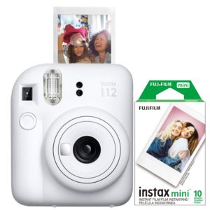 Instax+Mini+12+Instant+Camera+w%2F+10+Count+Film+Clay+White