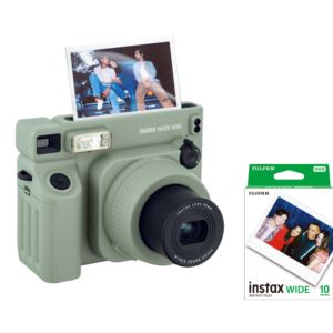 Instax+WIDE+400+Camera+Bundle+w%2F+10+Count+Film+Green