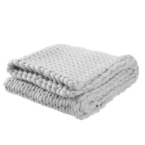 9lb+Weighted+Knit+Blanket+Gray