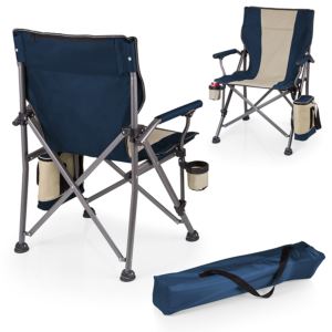 Outlander+Folding+Camp+Chair+w%2F+Cooler+Navy+Blue