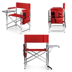 Folding+Sports+Chair+w%2F+Side+Table+Red