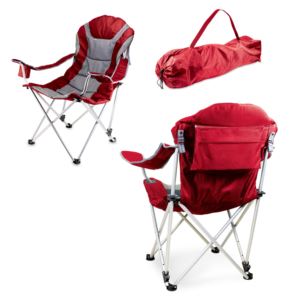 Reclining+Camp+Chair+w%2F+Carry+Bag+Dark+Red