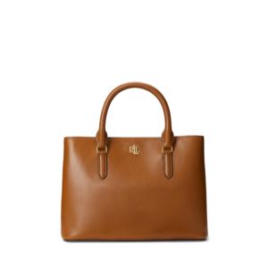 Marcy26+Small+Leather+Satchel+Tan