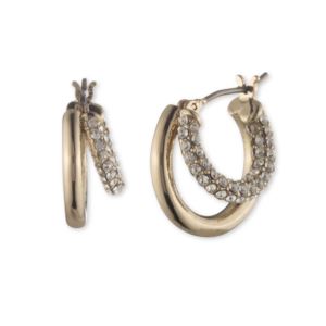 Small+Pave+Split+Hoops+Earrings+Gold