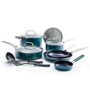 Green+12pc+Nonstick+Ceramic+Cookware+Set