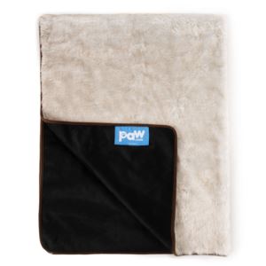 PAW+PupProtector+Cool+Comfort+Waterproof+Throw+Blanket+-+White+w%2FBrown+Accents+-+Original