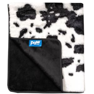 PAW+PupProtector+Waterproof+Throw+Blanket+-+Black+Faux+Cowhide