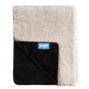 PAW+PupProtector+Cool+Comfort+Waterproof+Throw+Blanket+-+White+w%2FBrown+Accents+-+Large