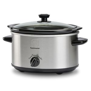 4qt+Brushed+Stainless+Steel+Slow+Cooker