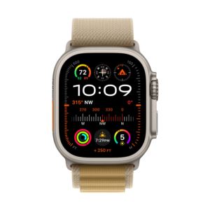 Watch+Ultra+2+GPS+%2B+Cellular+49mm+Natural+Titanium+Case+w%2F+Med+Tan+Alpine+Loop