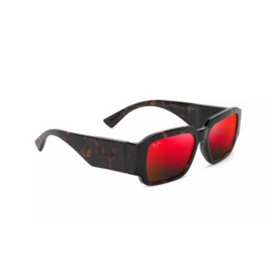 Kupale+Polarized+Sunglasses+Shiny+Dark+Havana+Frame+Hawaii+Lava+Lens